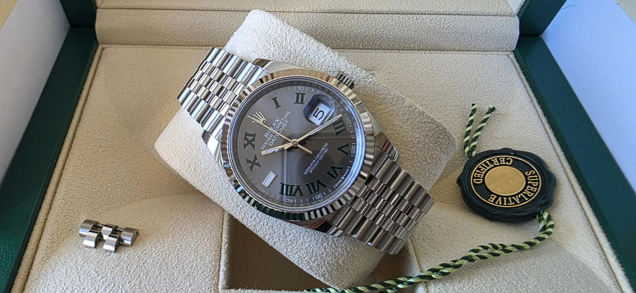 Rolex Datejust 36 126234 Wimbledon Neu Komplettset 2025