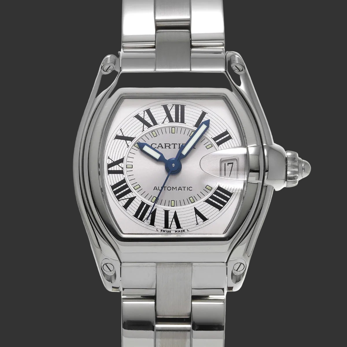 Cartier Roadster LM W62000V3 2002 Silberner Edelstahl