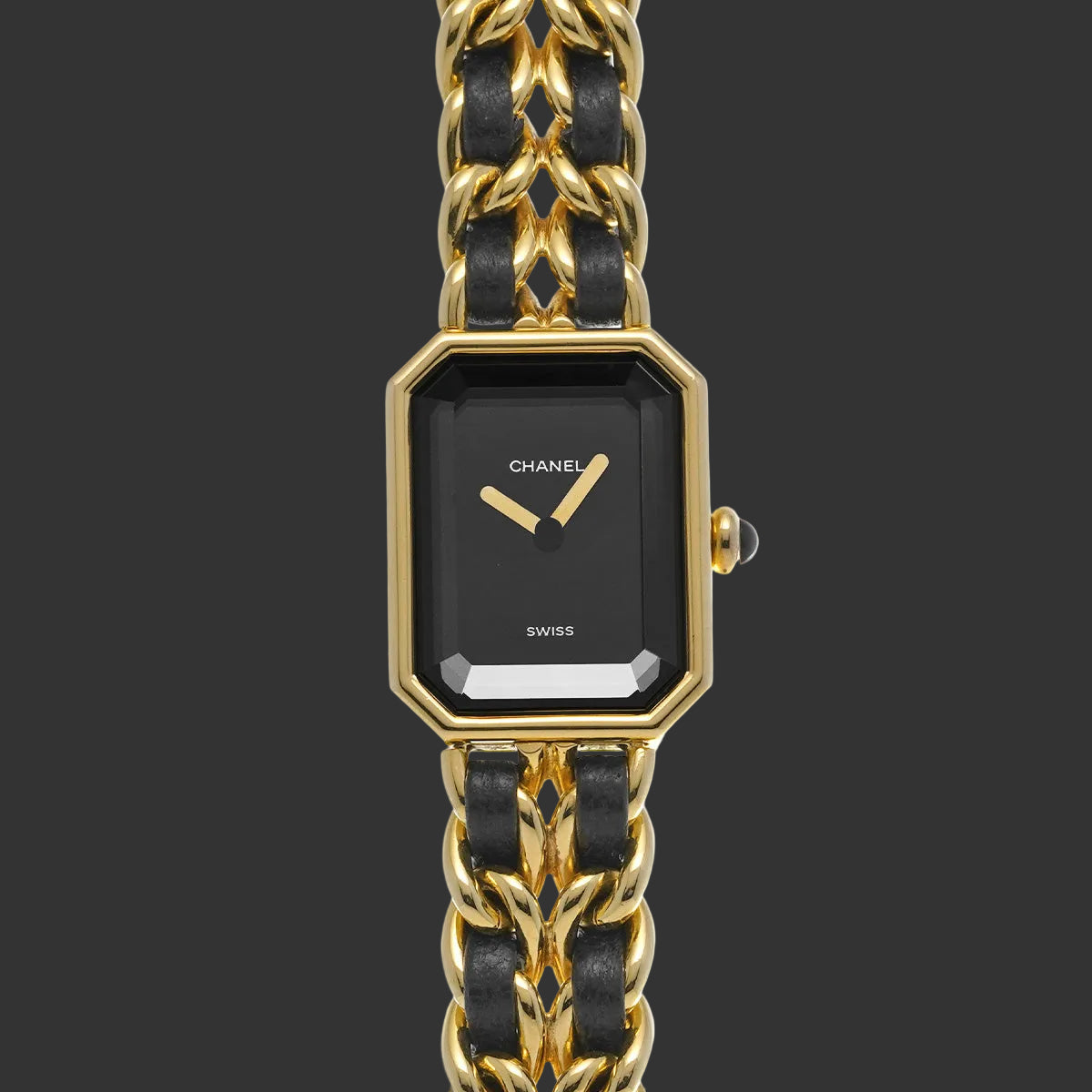 Chanel Première M H0001  Noir  Plaqué or jaune