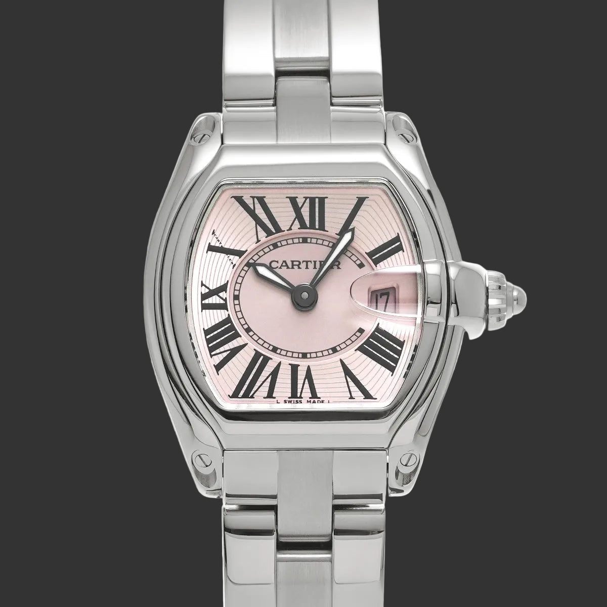 Cartier Roadster SM W62017V3 2004 Rose Acier inoxydable