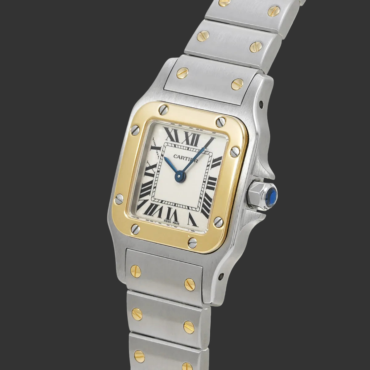 Cartier Santos Galbée SM W20012C4  Ivoire  Acier inoxydable