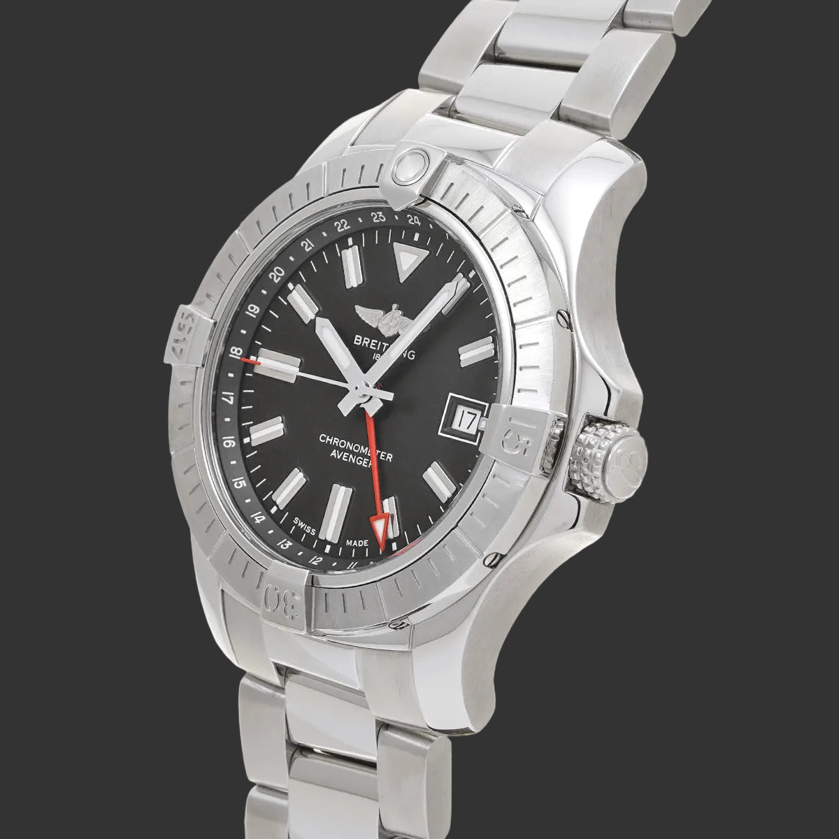 Breitling Avenger Automatique GMT 43 A32397101B1A1  Noir  Acier inoxydable