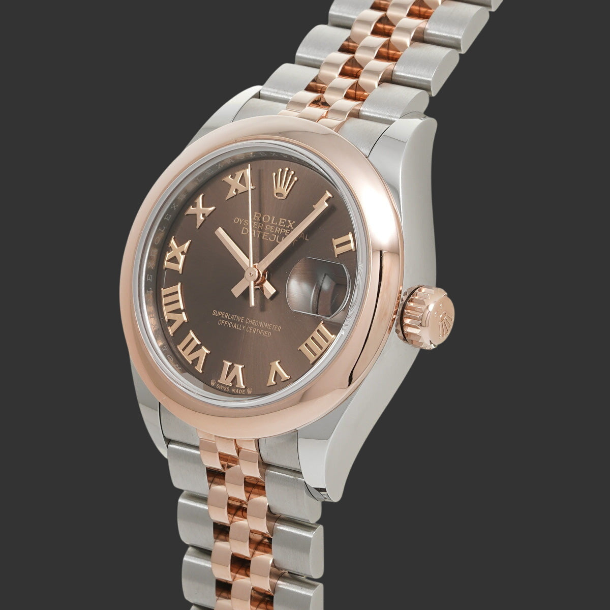 Rolex Lady-Datejust 28 279161 2026  Chocolat Acier inoxydable