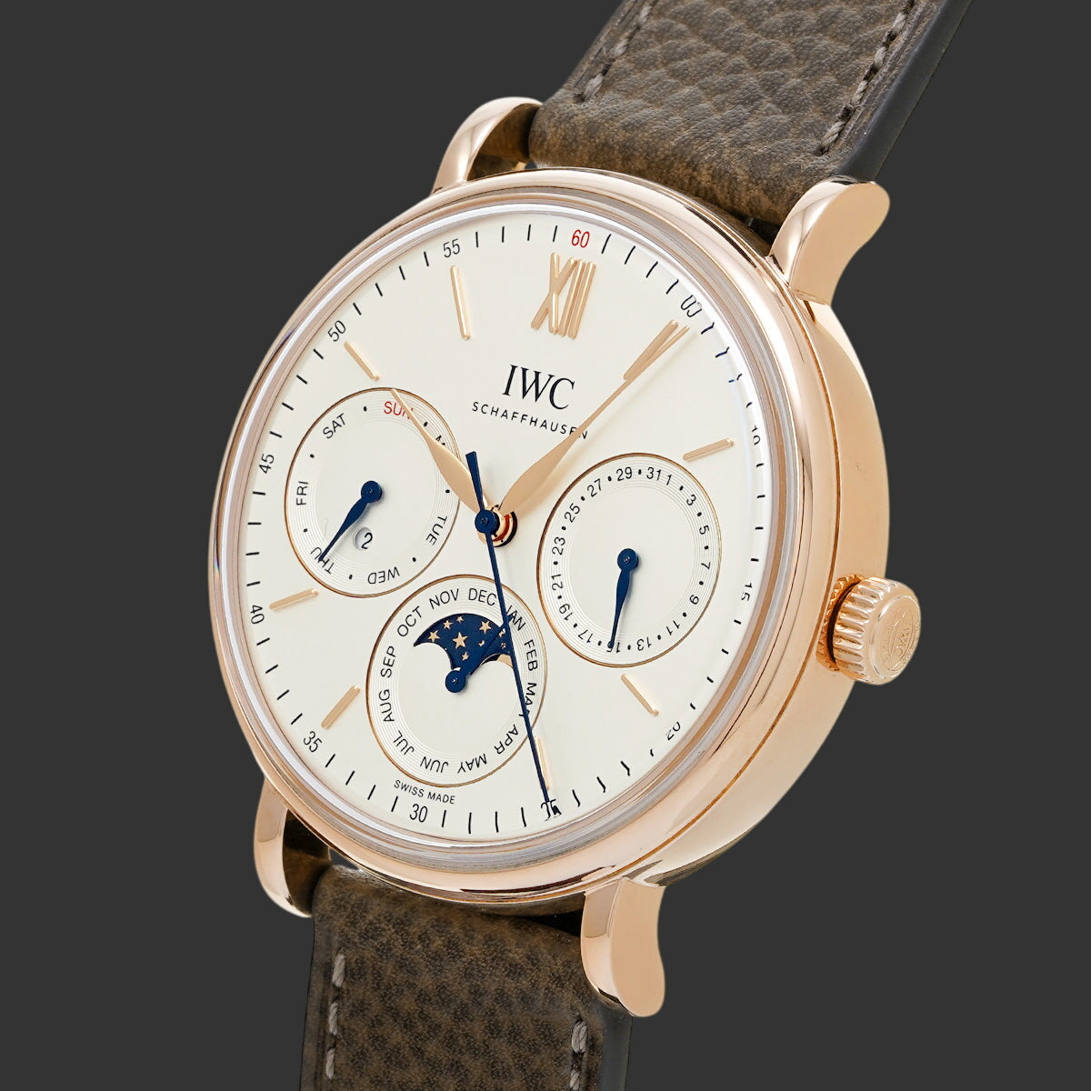 IWC Portugaise Calendrier perpétuel 42 IW344602 2025 Cadran argenté  Or rouge