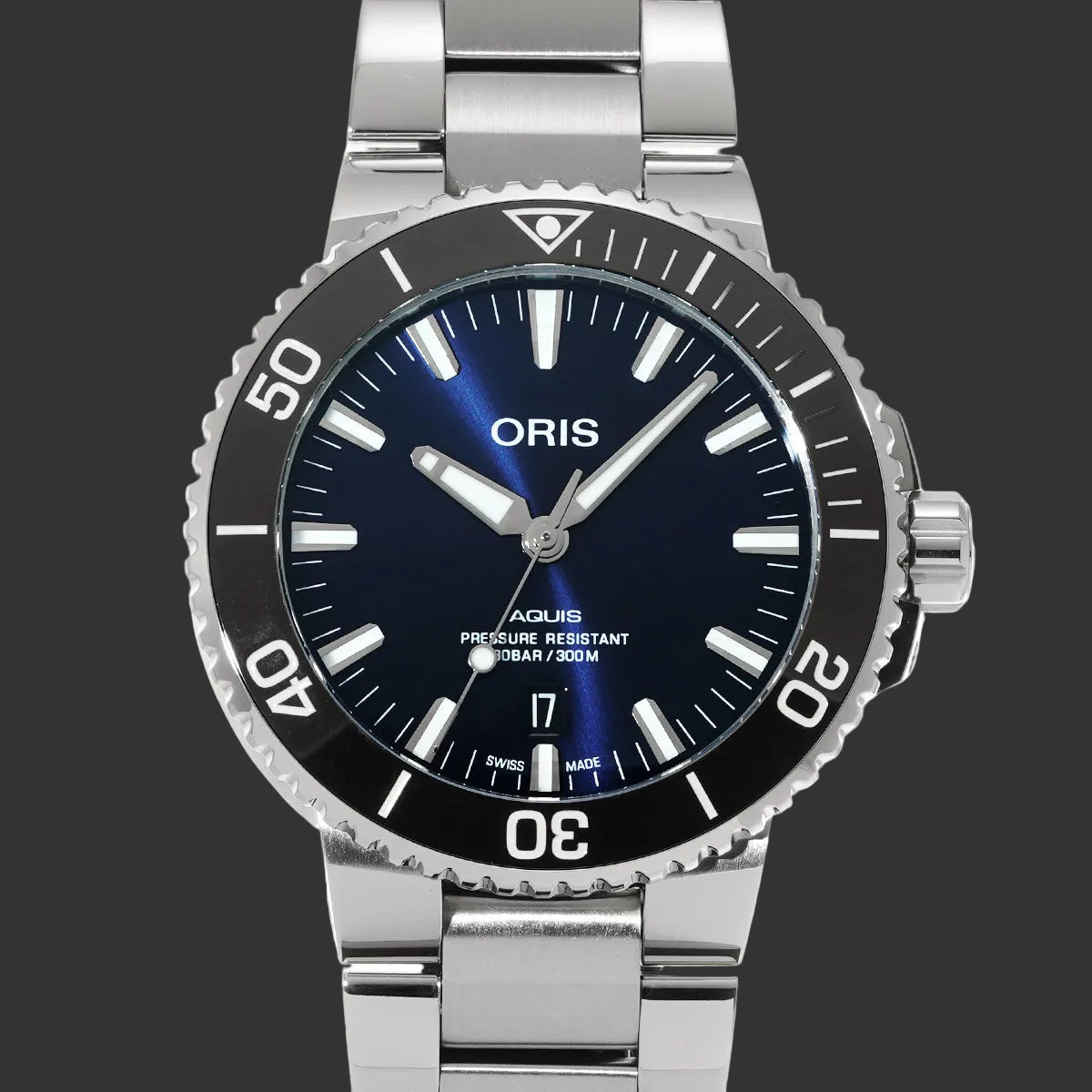 Oris Aquis Date 01 733 7730 4135-07 8 24 05PEB  Bleu  Acier inoxydable