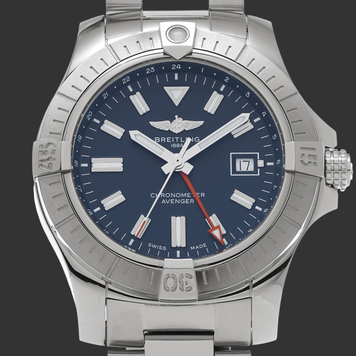 Breitling Avenger Automatique GMT 45 A32395101C1A1  Bleu  Acier inoxydable