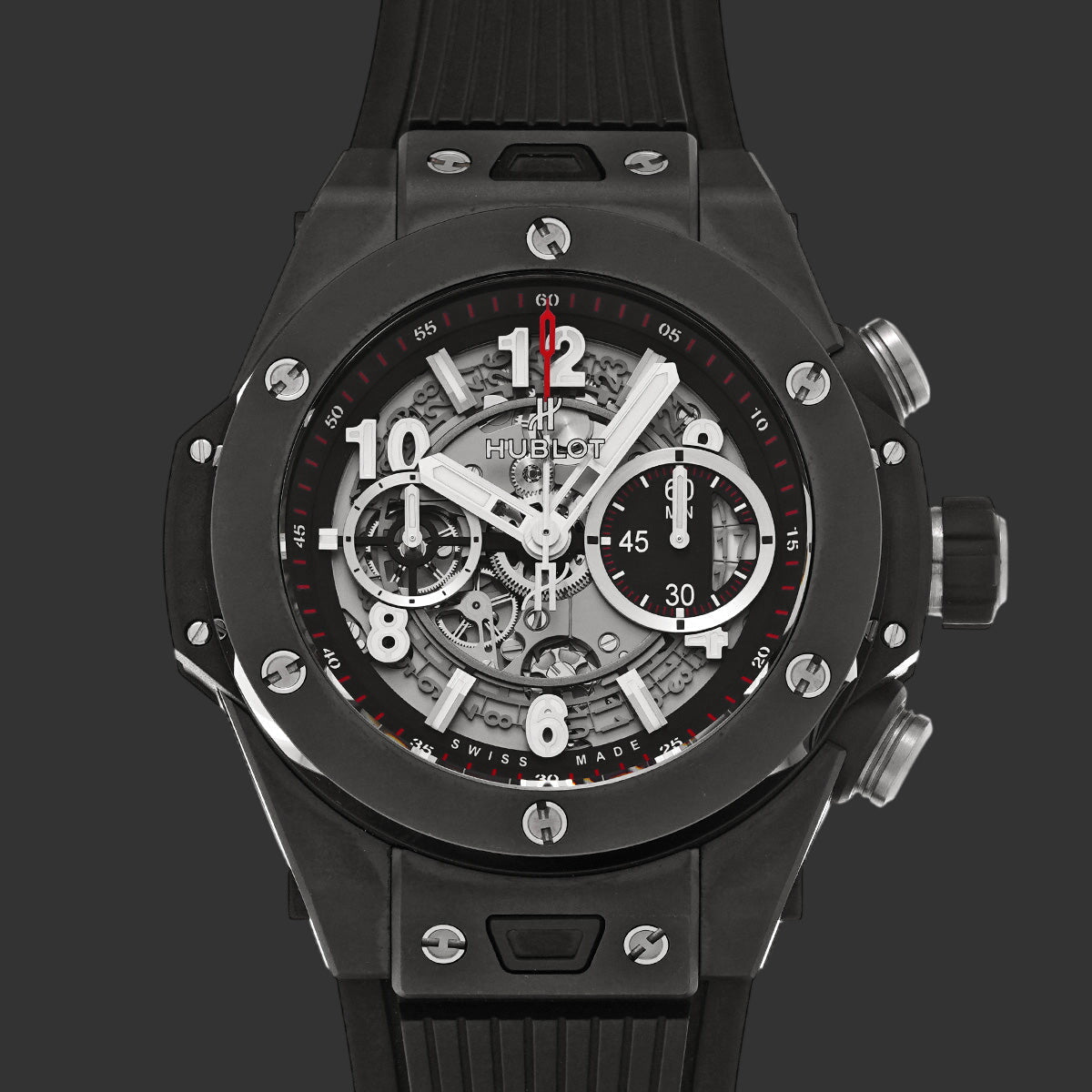 Hublot Big Bang Unico Black Magic 411.CI.1170.RX Cadran squelette Céramique