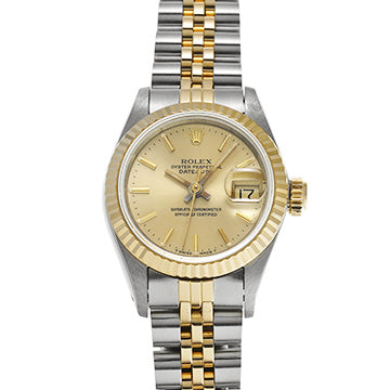 Rolex Datejust 69173 1989 Champagne  Acier inoxydable