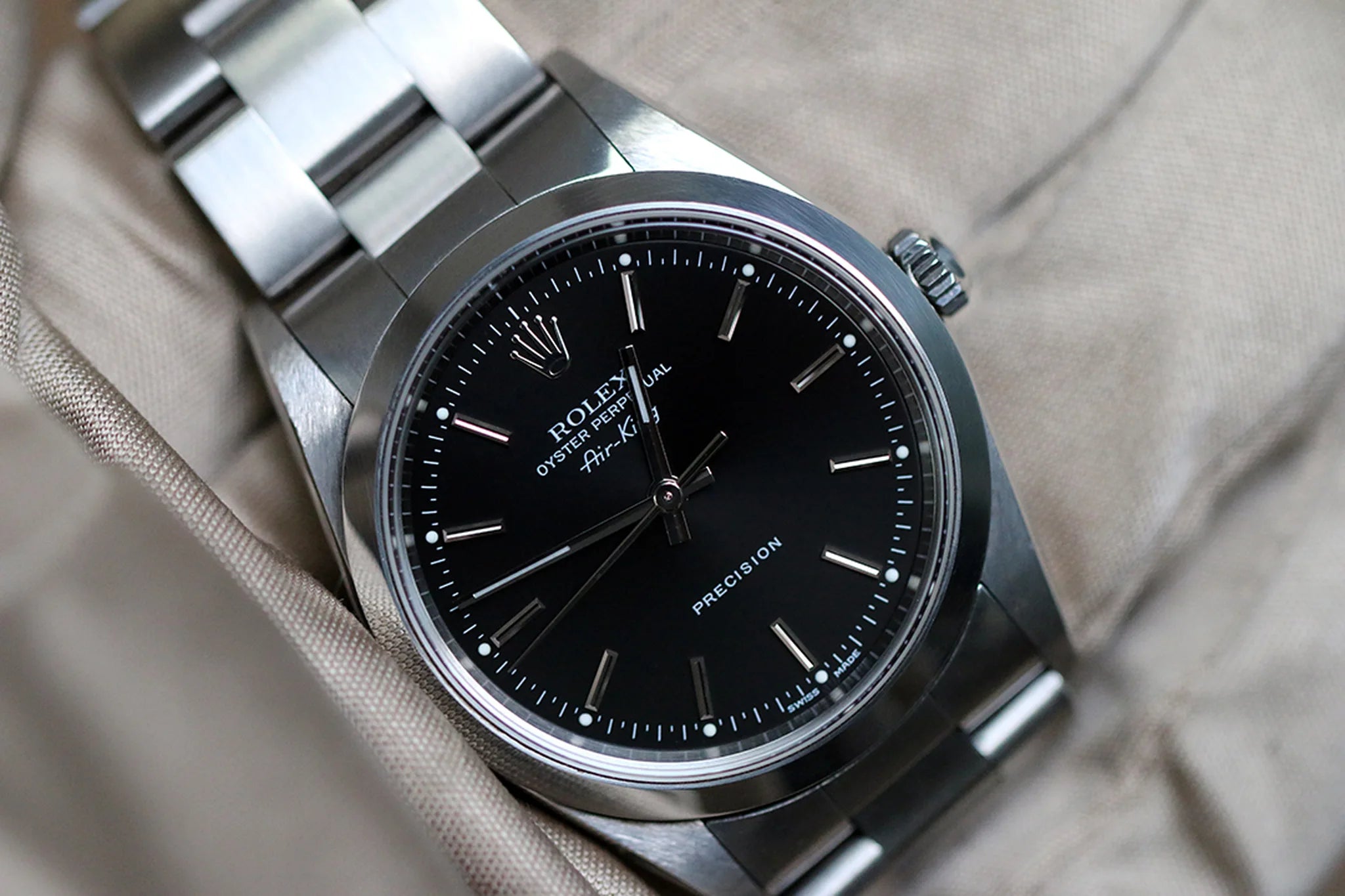 Rolex Air-King 14000 2000 Noir Acier inoxydable