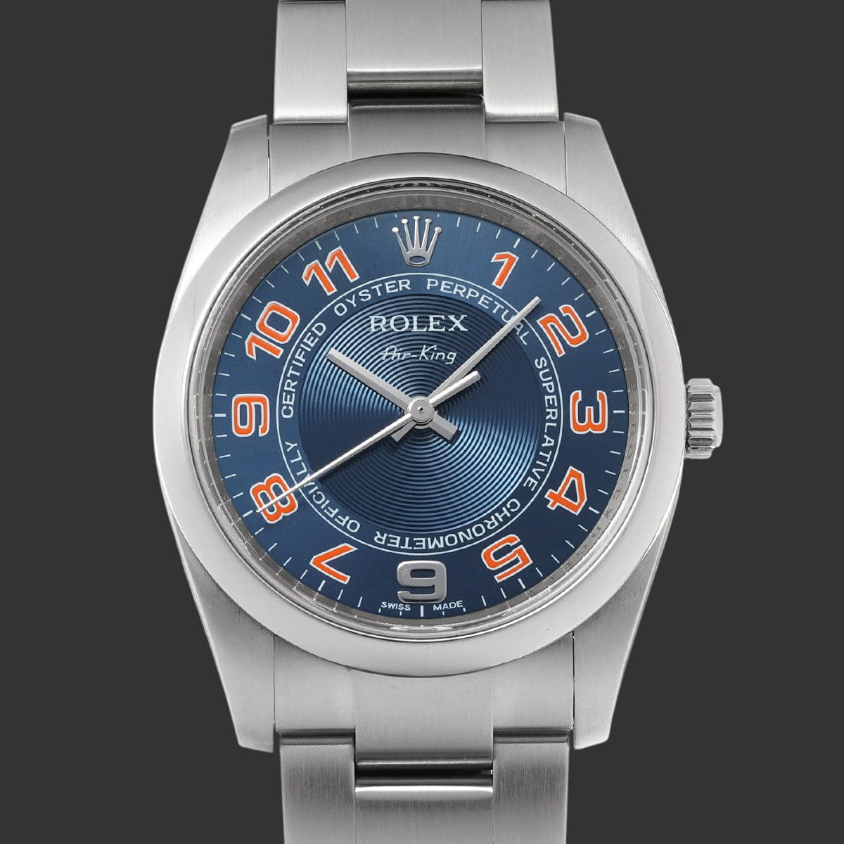 Rolex Air-King 114200 2011  Bleu concentrique Acier inoxydable
