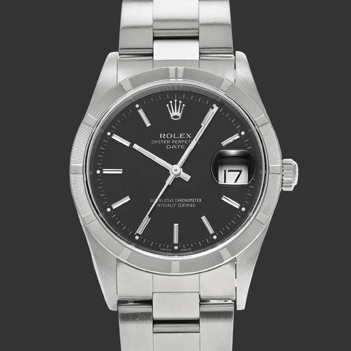 Rolex Oyster Perpetual Date 15210 2000 Noir  Acier inoxydable