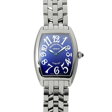 Franck Muller Tonneau Curvex 1752QZ  Bleu  Acier inoxydable