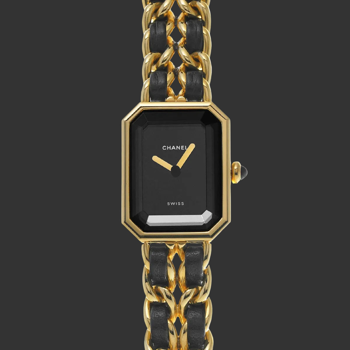 Chanel Première M H0001 1991 Noir  Plaqué or jaune