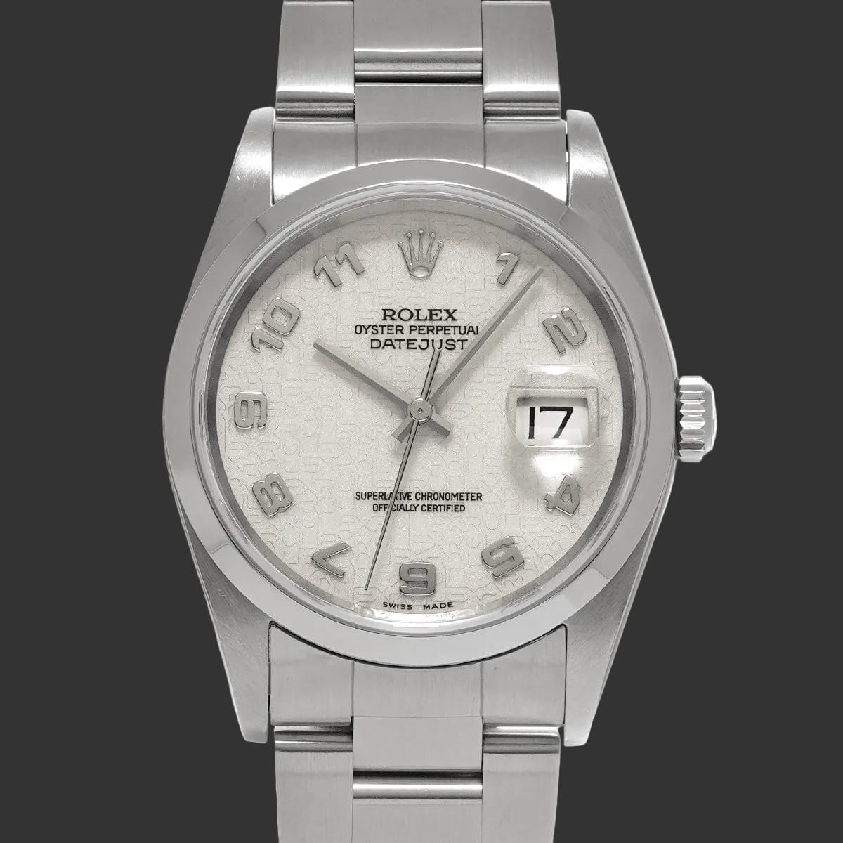 Rolex Datejust 16200 2005 Computer Zifferblatt Elfenbein Edelstahl