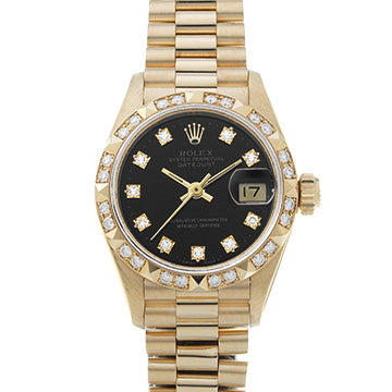 ROLEX Datejust 69258G  Noir Diamant Or jaune