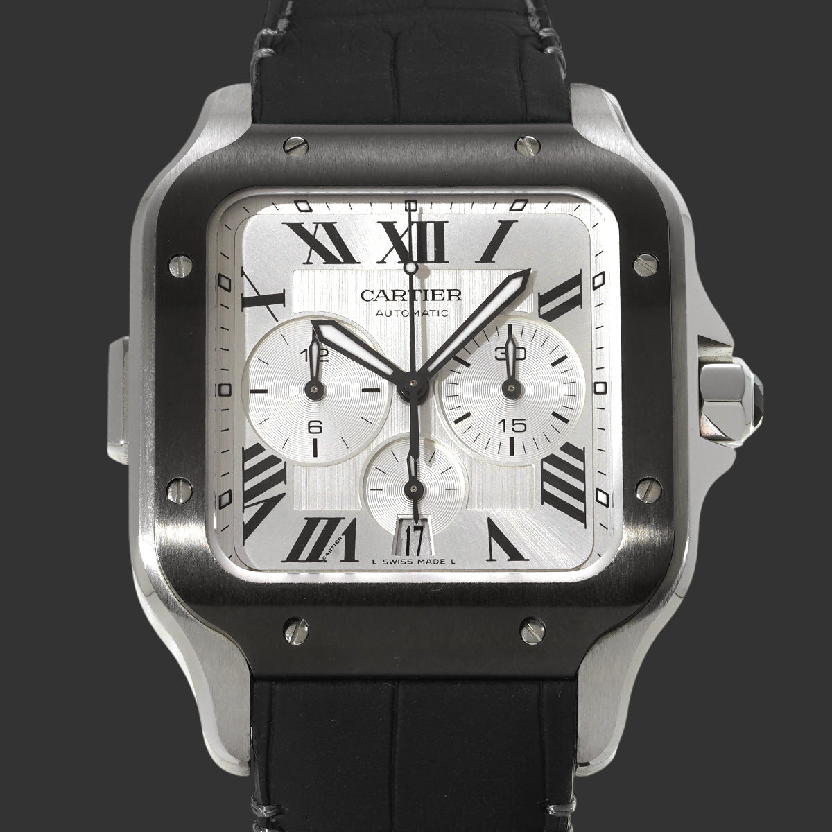 Cartier Santos de Cartier Chronographe XL WSSA0017 2019 Argent Acier inoxydable