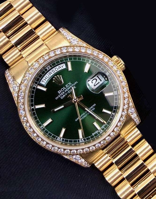 Rolex Day-Date 118388 Ammonite Yellow Gold