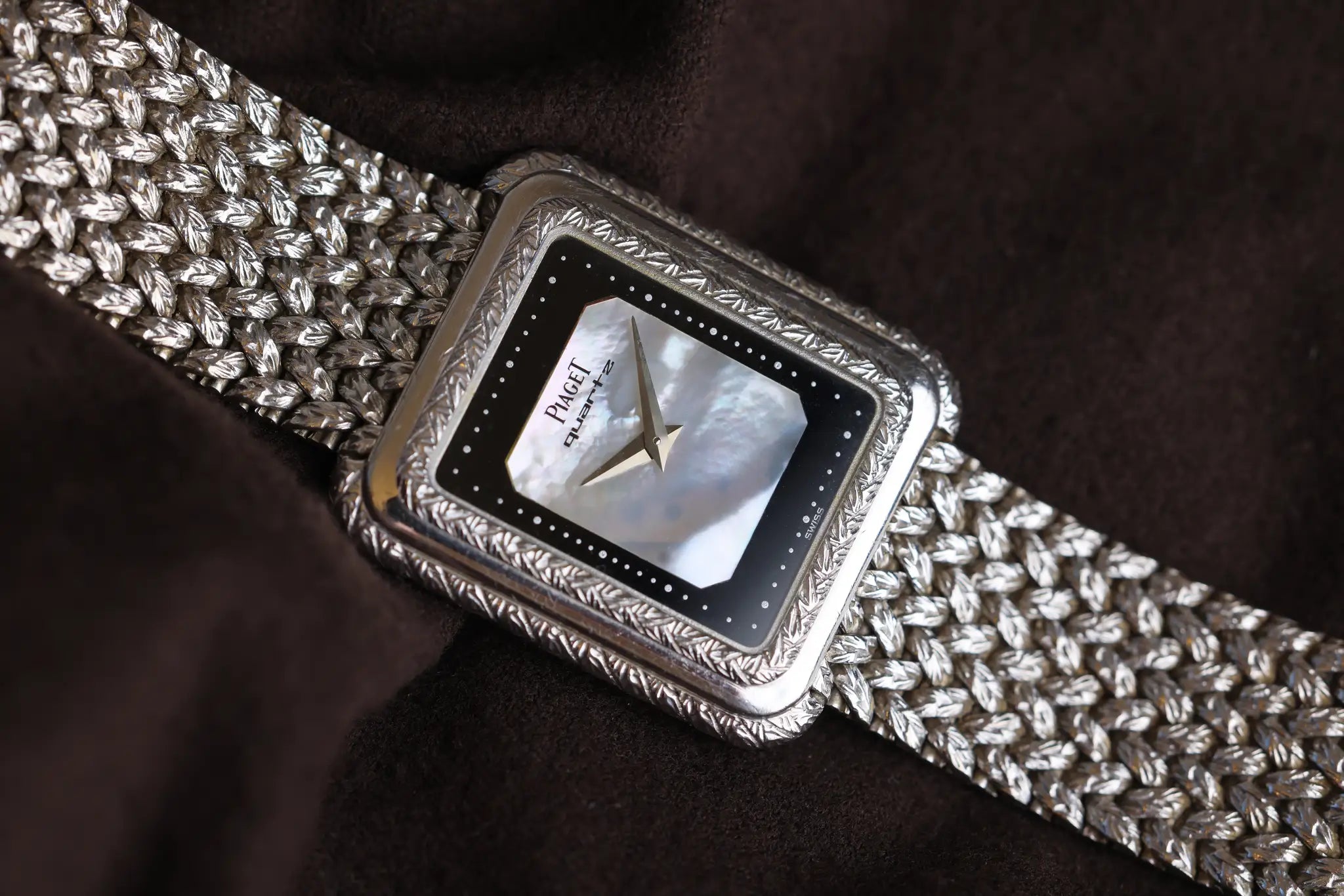 Piaget Protocole 8154 Vintage Cadran Nacre Or Blanc