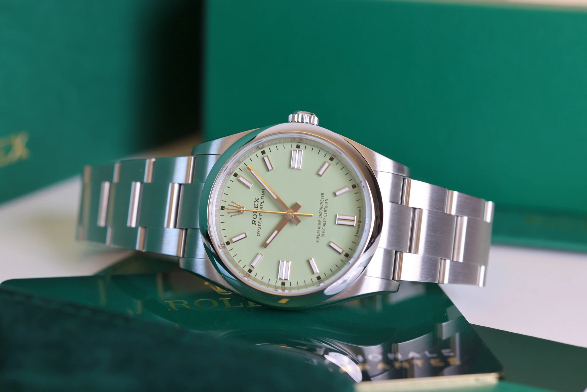 Rolex Oyster Perpetual 36 126000 2026 Grün Edelstahl