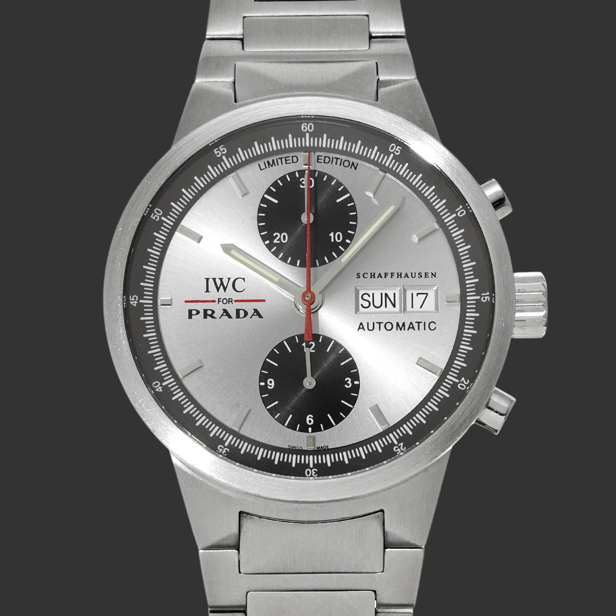IWC GST Chronographe Prada IW370802 2002 Argent Acier inoxydable