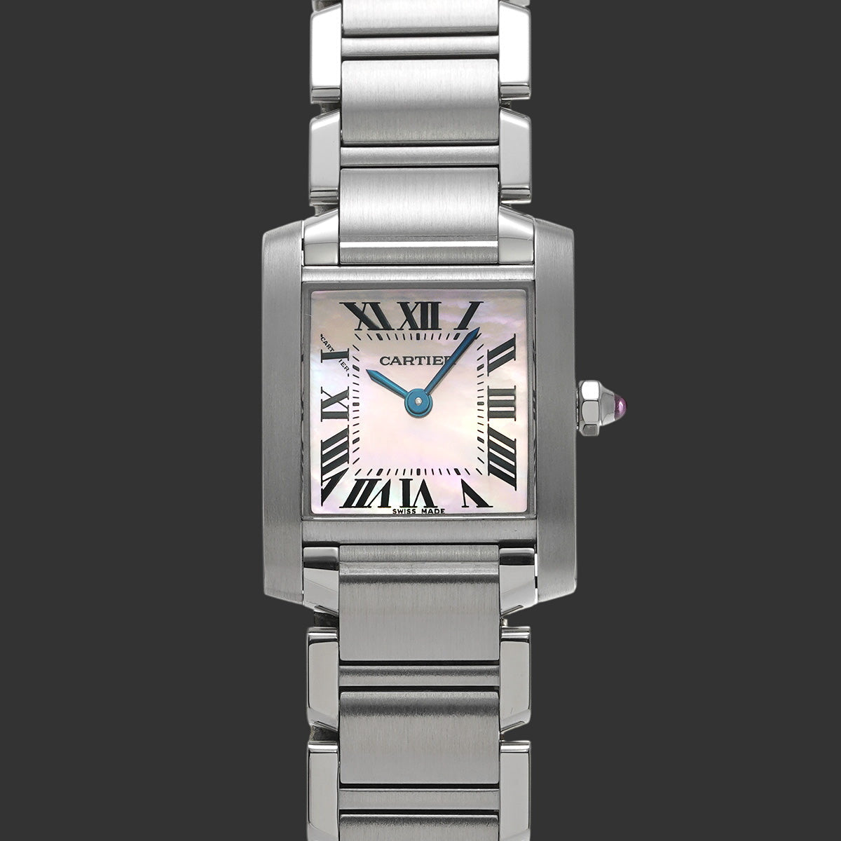Cartier Tank Française SM W51028Q3 2010 Nacre rose Acier inoxydable