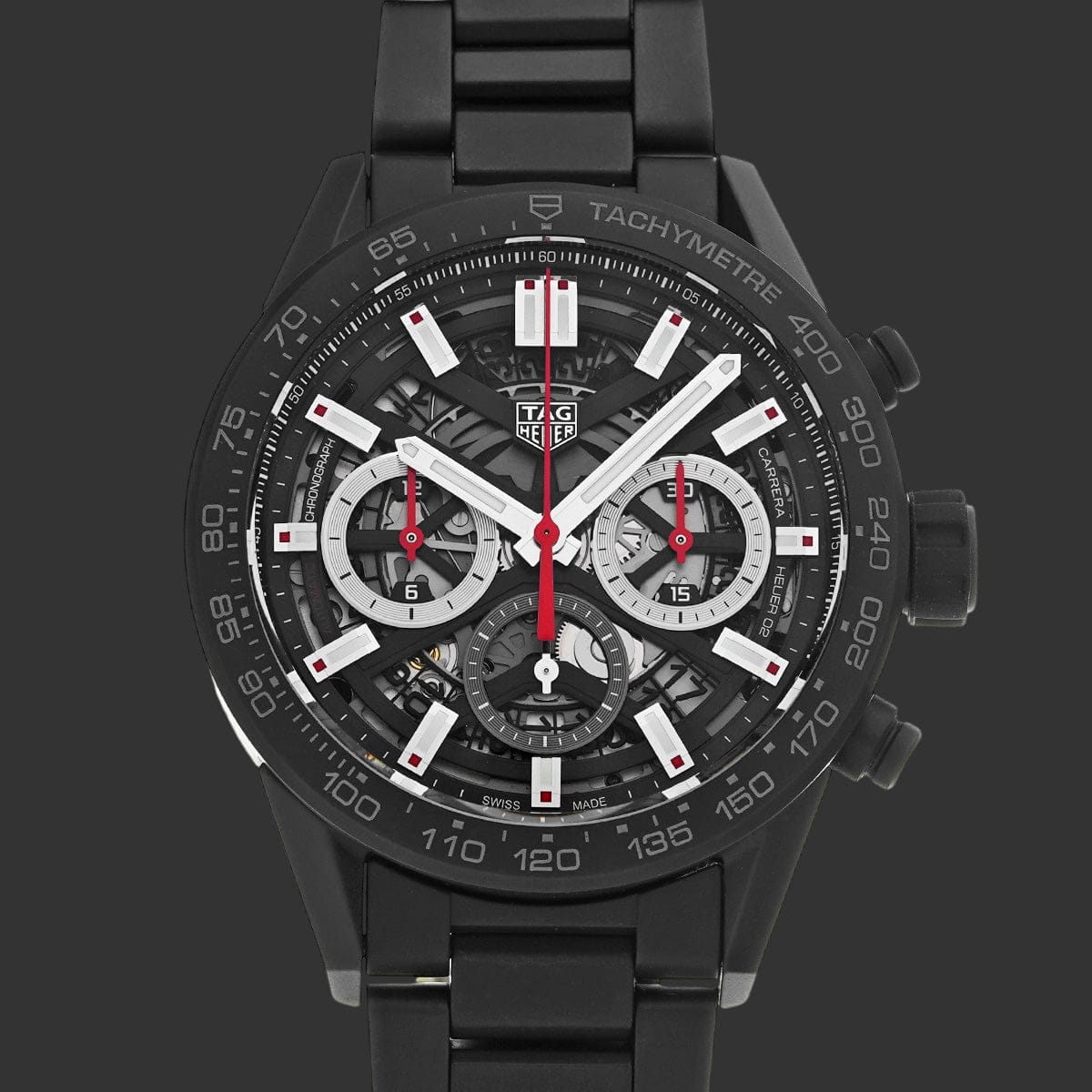 TAG Heuer Carrera Calibre Heuer 02 Chronographe CBG2090.BH0661  Noir Acier inoxydable