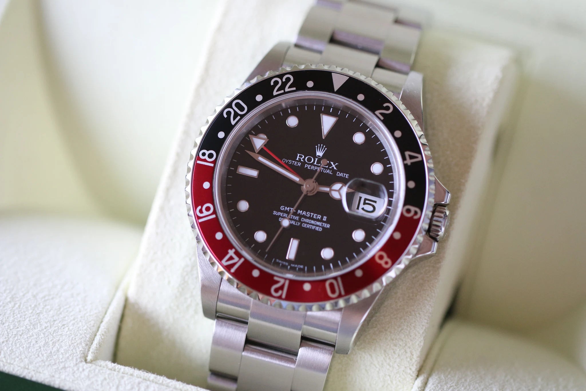 Rolex GMT Master II 16710 2001 Noir Acier inoxydable