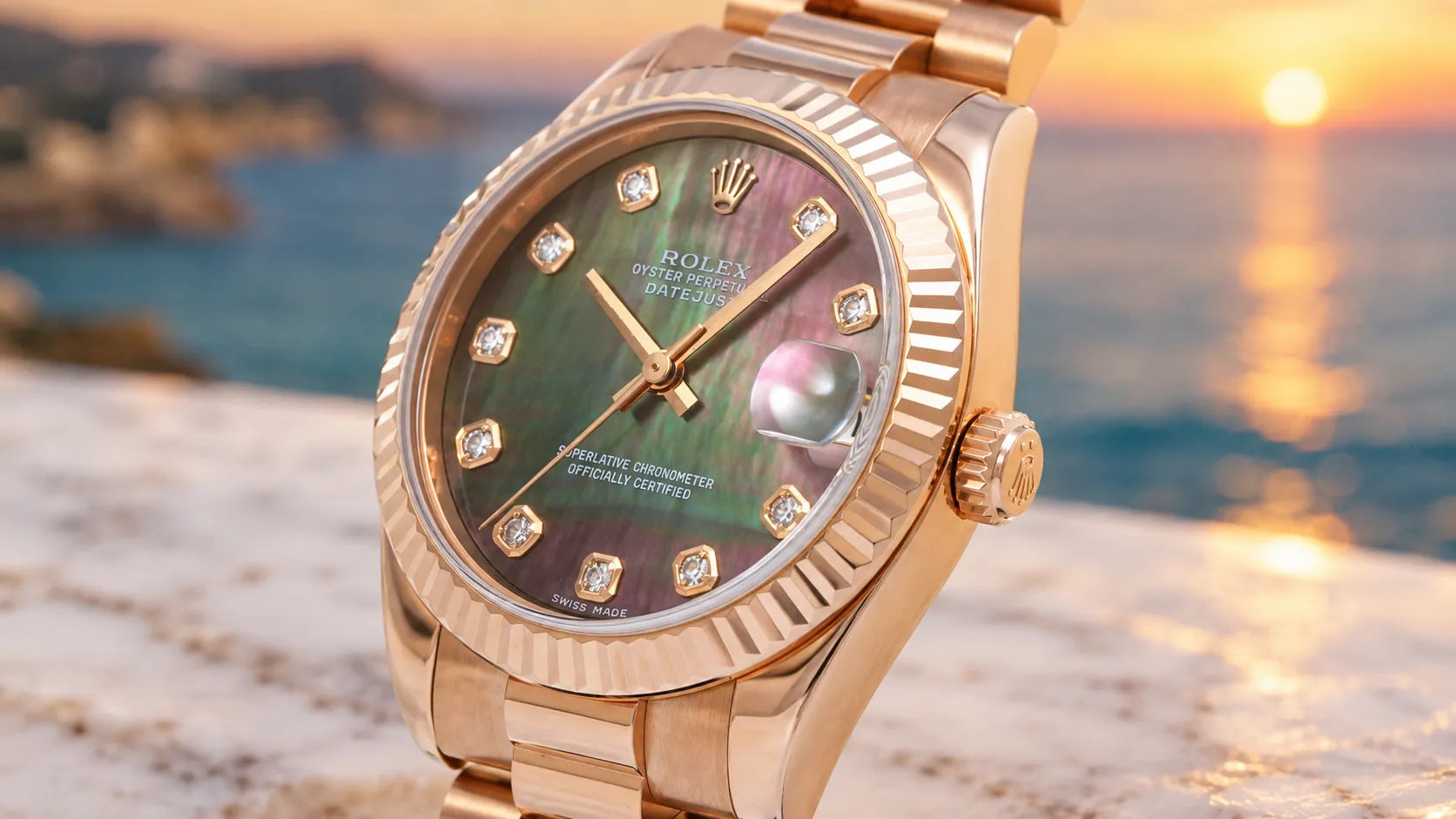 Rolex Datejust Ladies' 178275NG 2005 Black Mother-of-Pearl Rose Gold