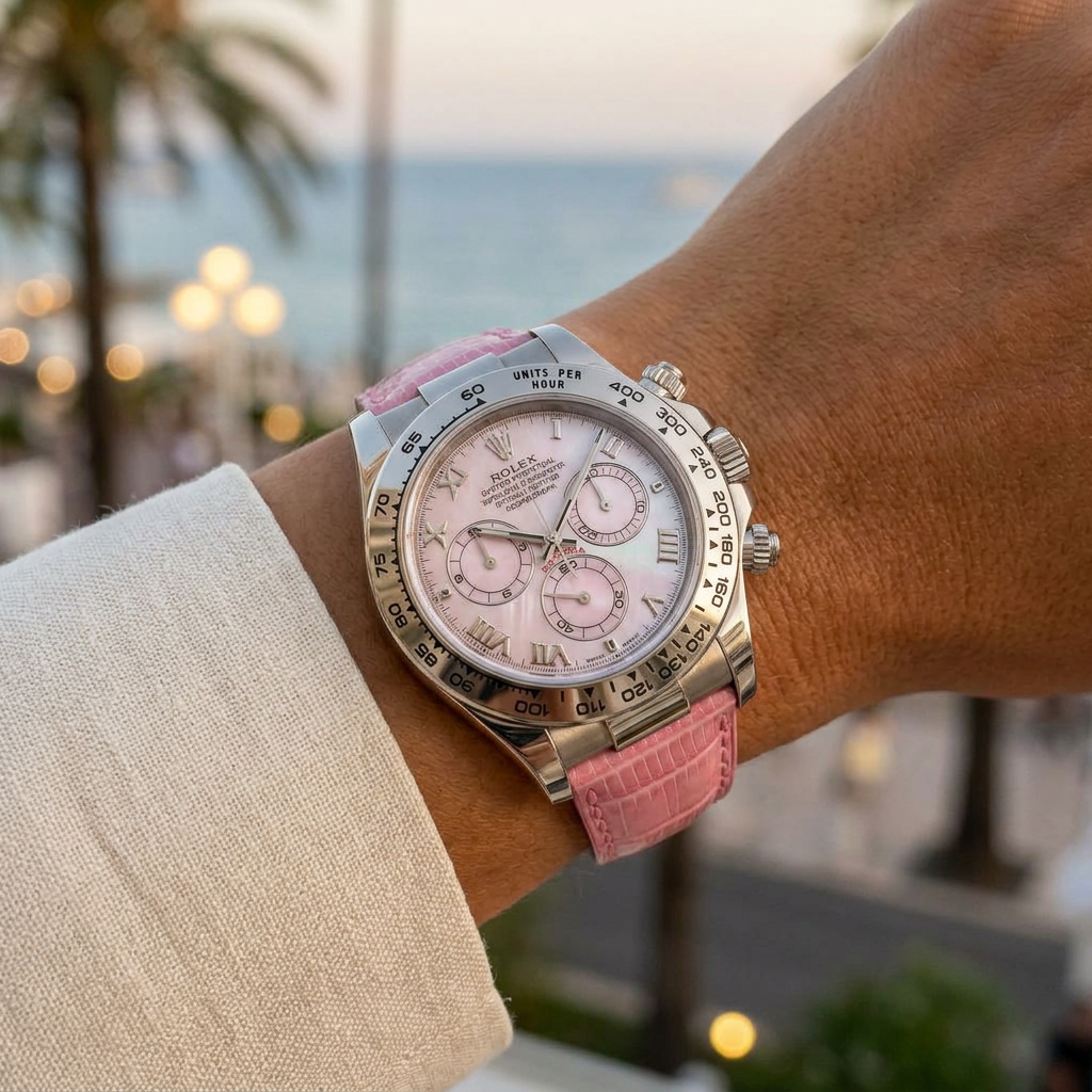 Rolex Cosmograph Daytona Beach 116519NR 2000 Nacre rose Or blanc