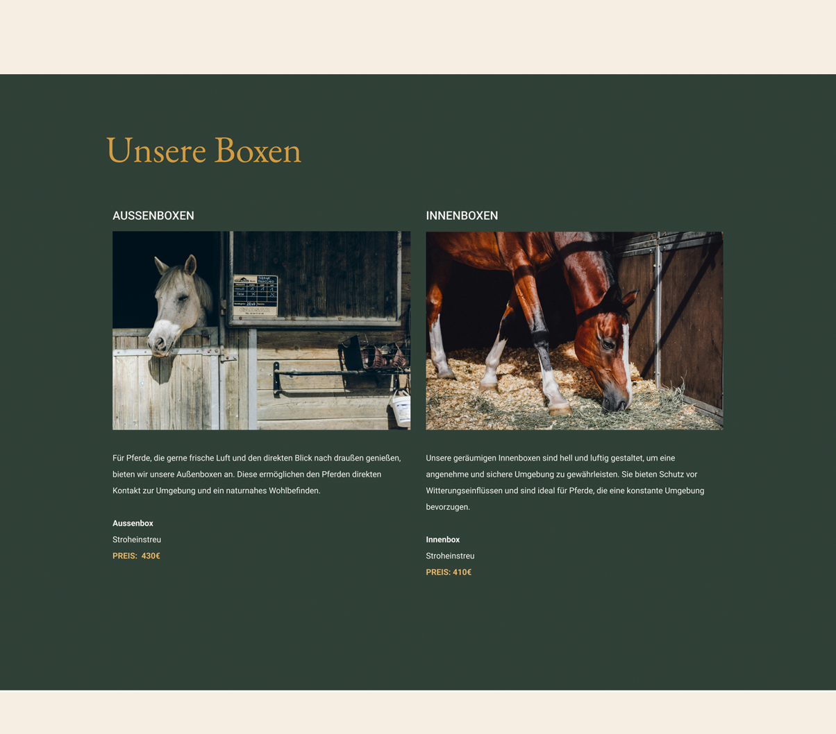 Webseitenbeispiel Hofgut Suesser Grund erstellt von Simone Wipf Studio S