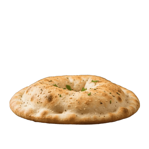 Pan turco artesanal recién hecho.