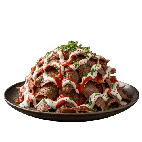 Doble porción de carne al gusto.