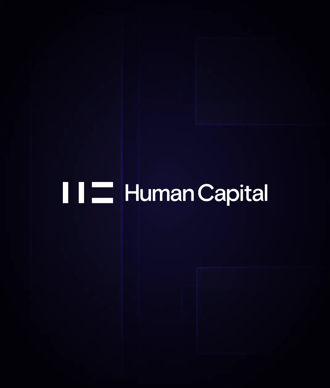 White stylized 'HC' logo followed by the words Human Capital on a dark background.