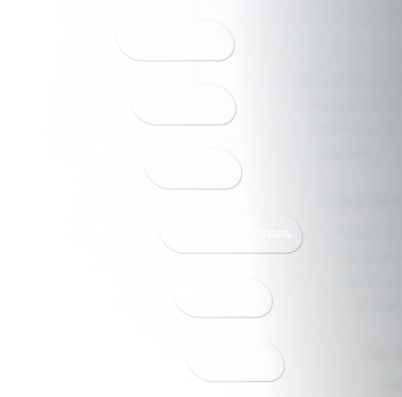 Blurry webpage sidebar menu with partially visible options like Company updates and Privacy tips on a dark background.