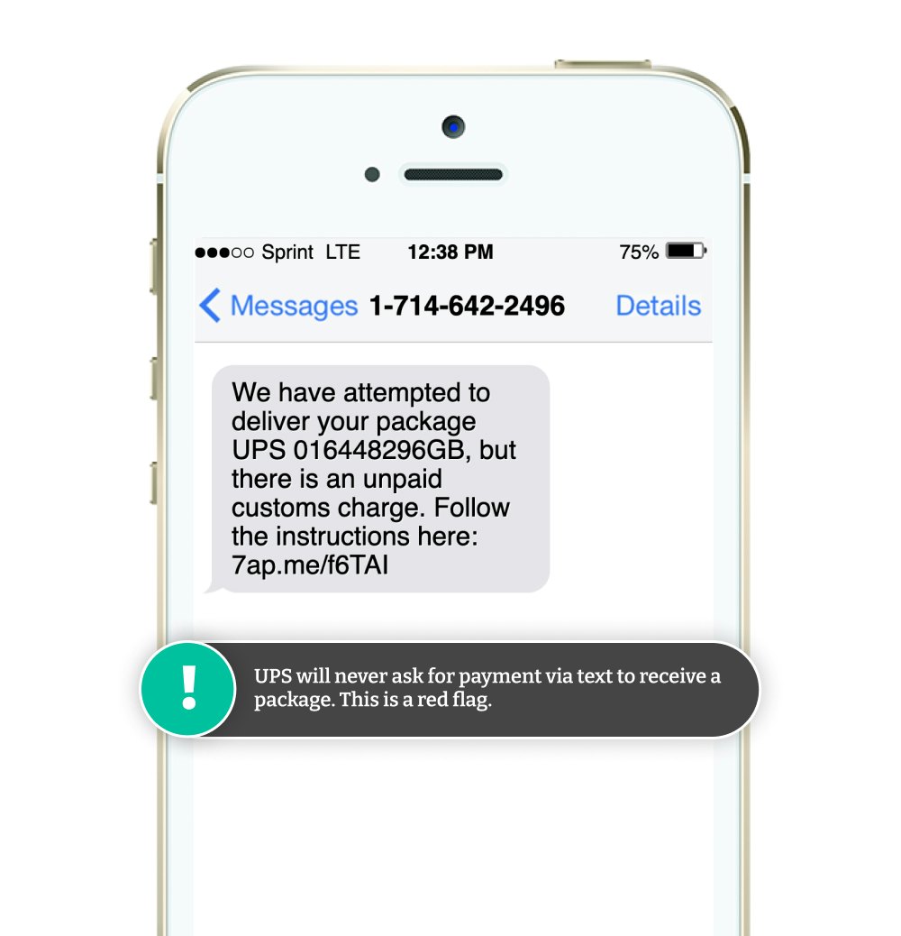 ups holiday scam example