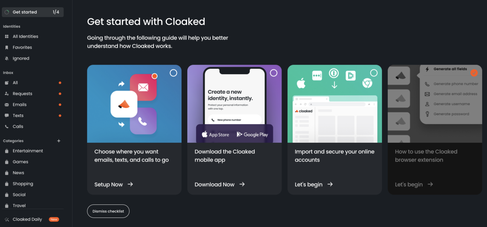 Setting up with Cloaked for online dating privacy