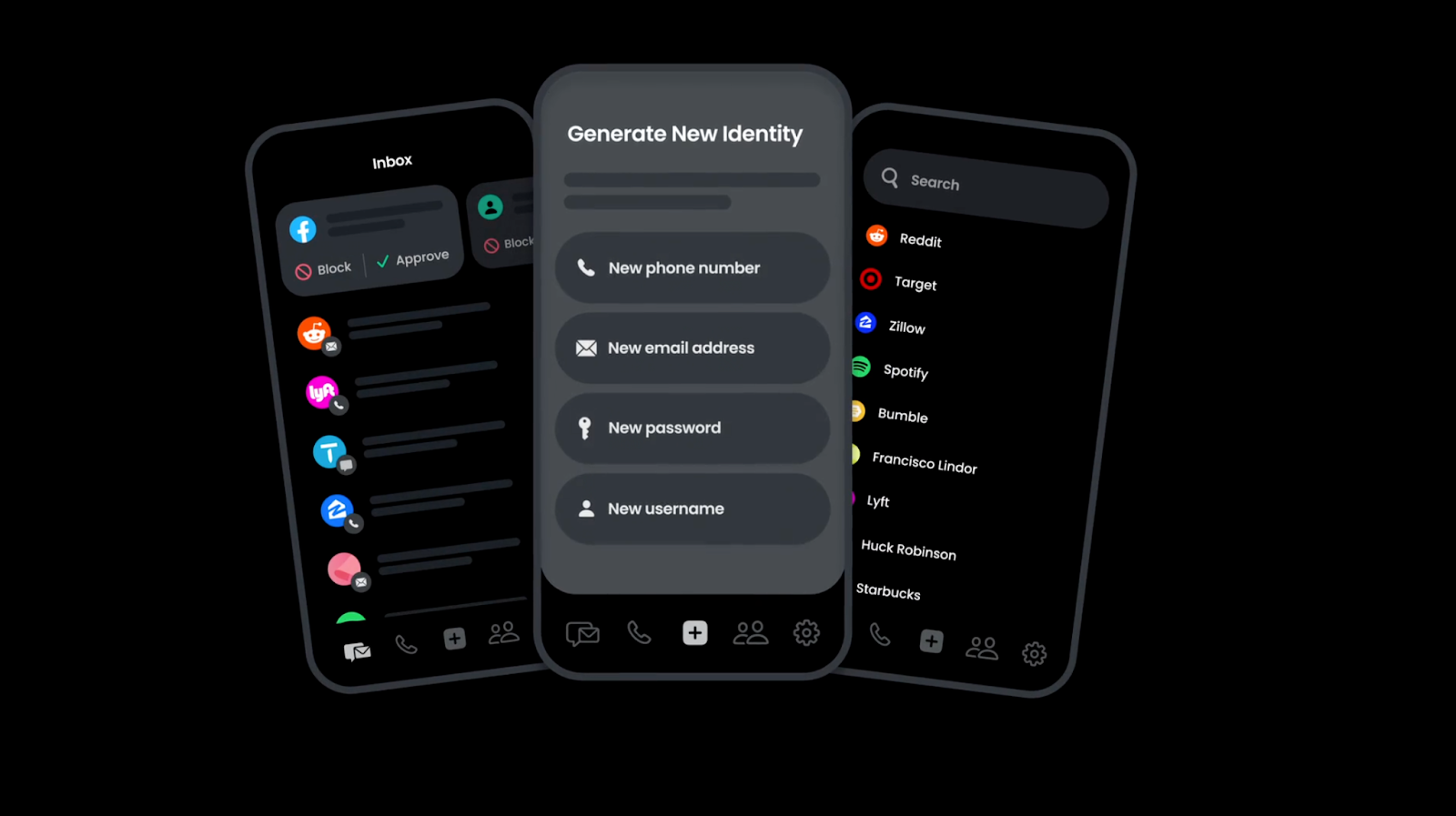 Generating a new identity using Cloaked