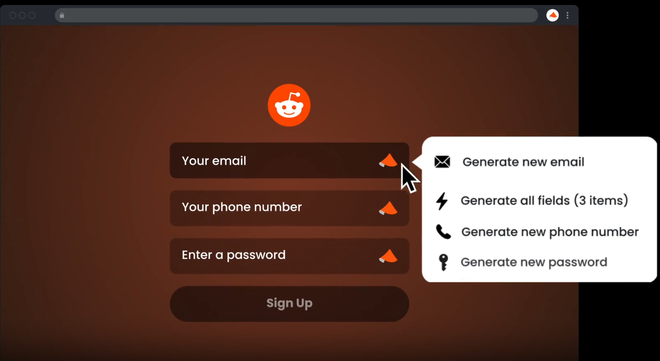 Cloaked platform generating password profile