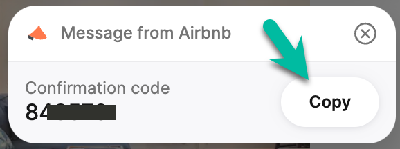 number confirmation code