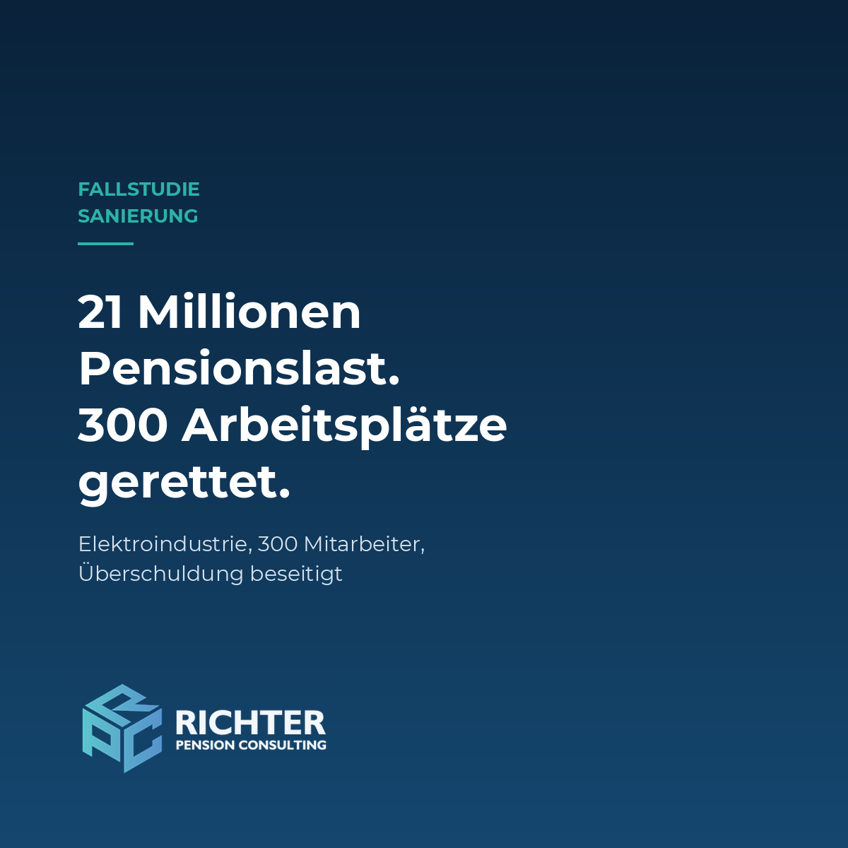 Fallstudie Sanierung: 21 Millionen Pensionslast, 300 Arbeitsplätze gerettet
