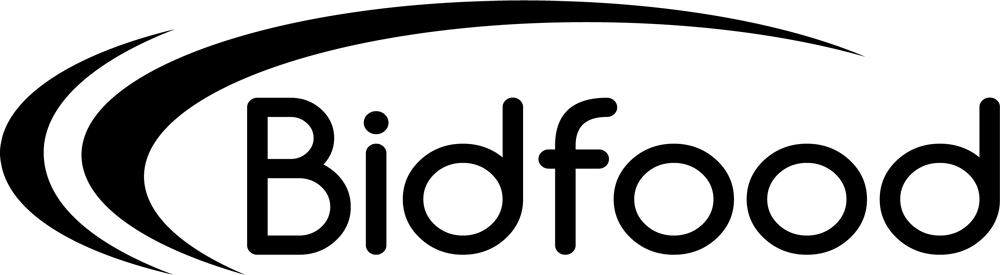 Bidfood logo with stylized curved lines around the text.