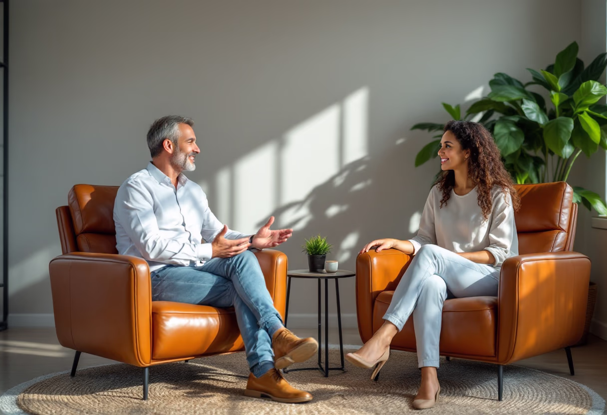 image of a coach consulting with a client