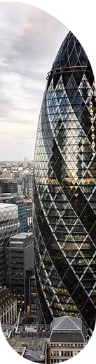 A vector image with London buildings