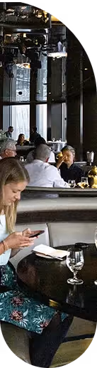 A vector image with a fine dining setting