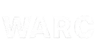 WARC logo in bold white letters on a transparent background.