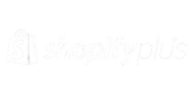 A black and white logo with the words shopfyplus.