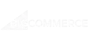 A black and white logo with the words bigcommerce.