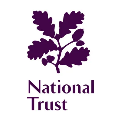 National Trust logo featuring stylized oak leaves and acorns above the text.