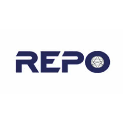 REPO company logo with a geometric star design inside the letter O.