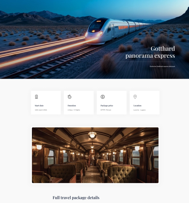 train-travel-package-details